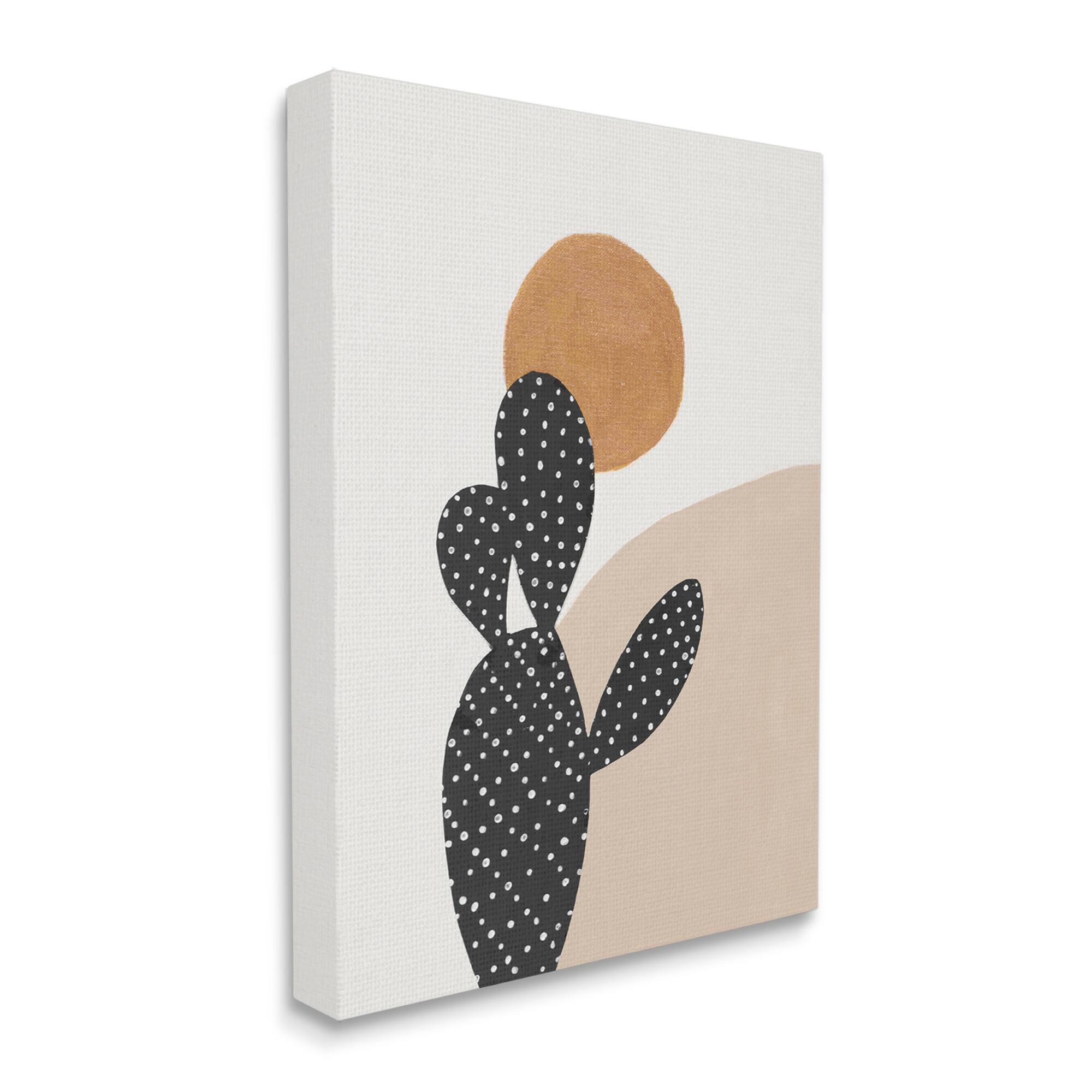 Stupell Industries Prickly Pear Terracotta Abstract Landscape Desert Sun Canvas Wall Art